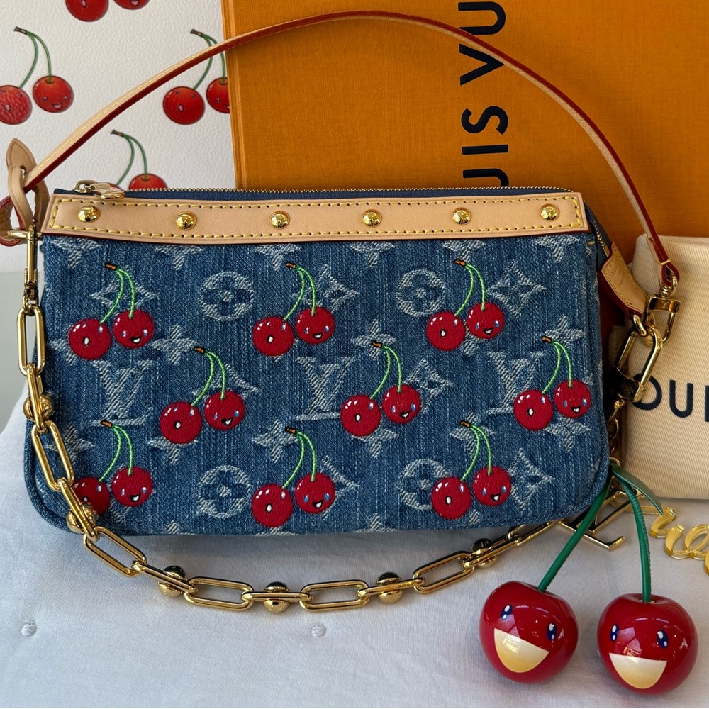 LV X TM 🍒 Denim Pochette Accessories